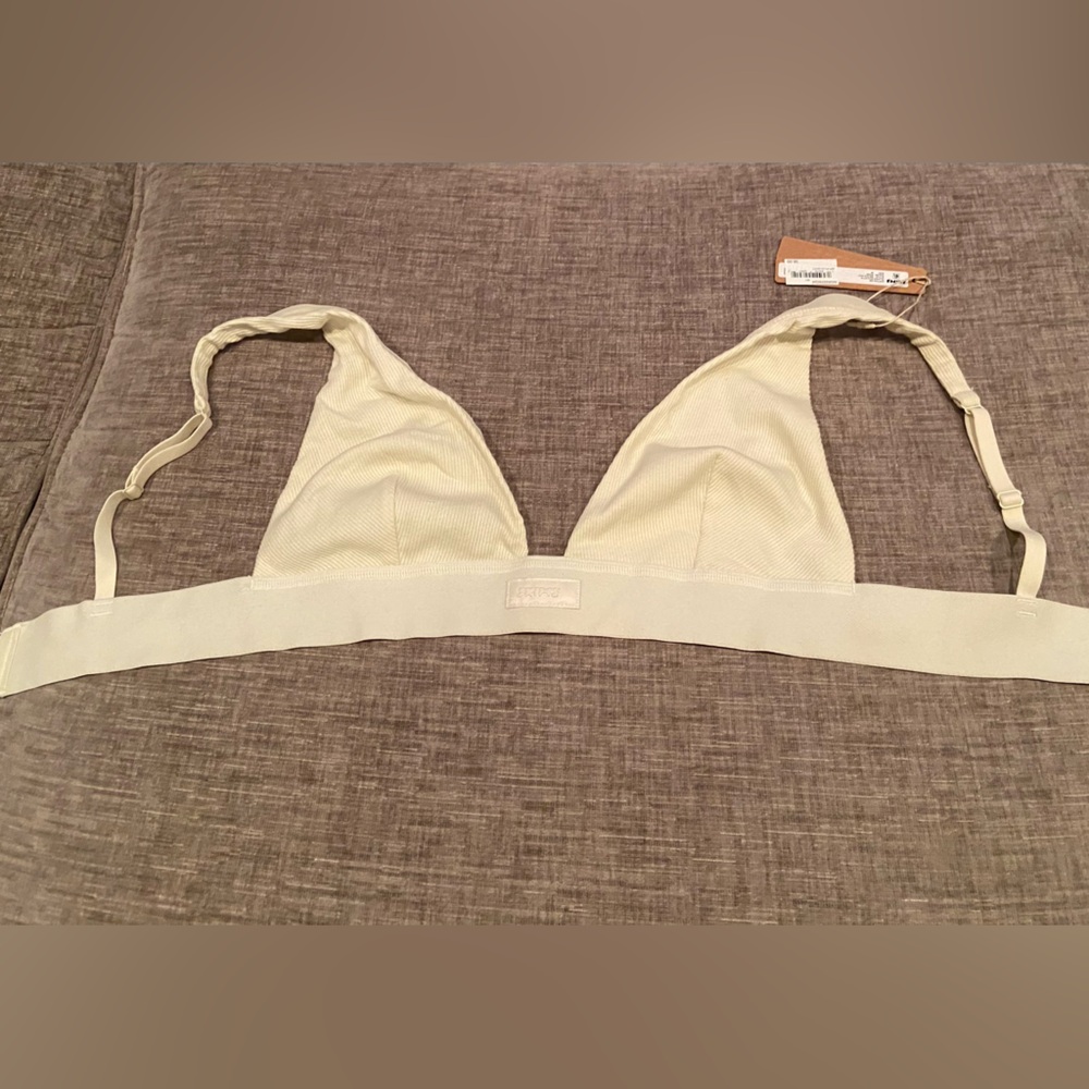 Skims Cotton Rib Plunge Bralette
